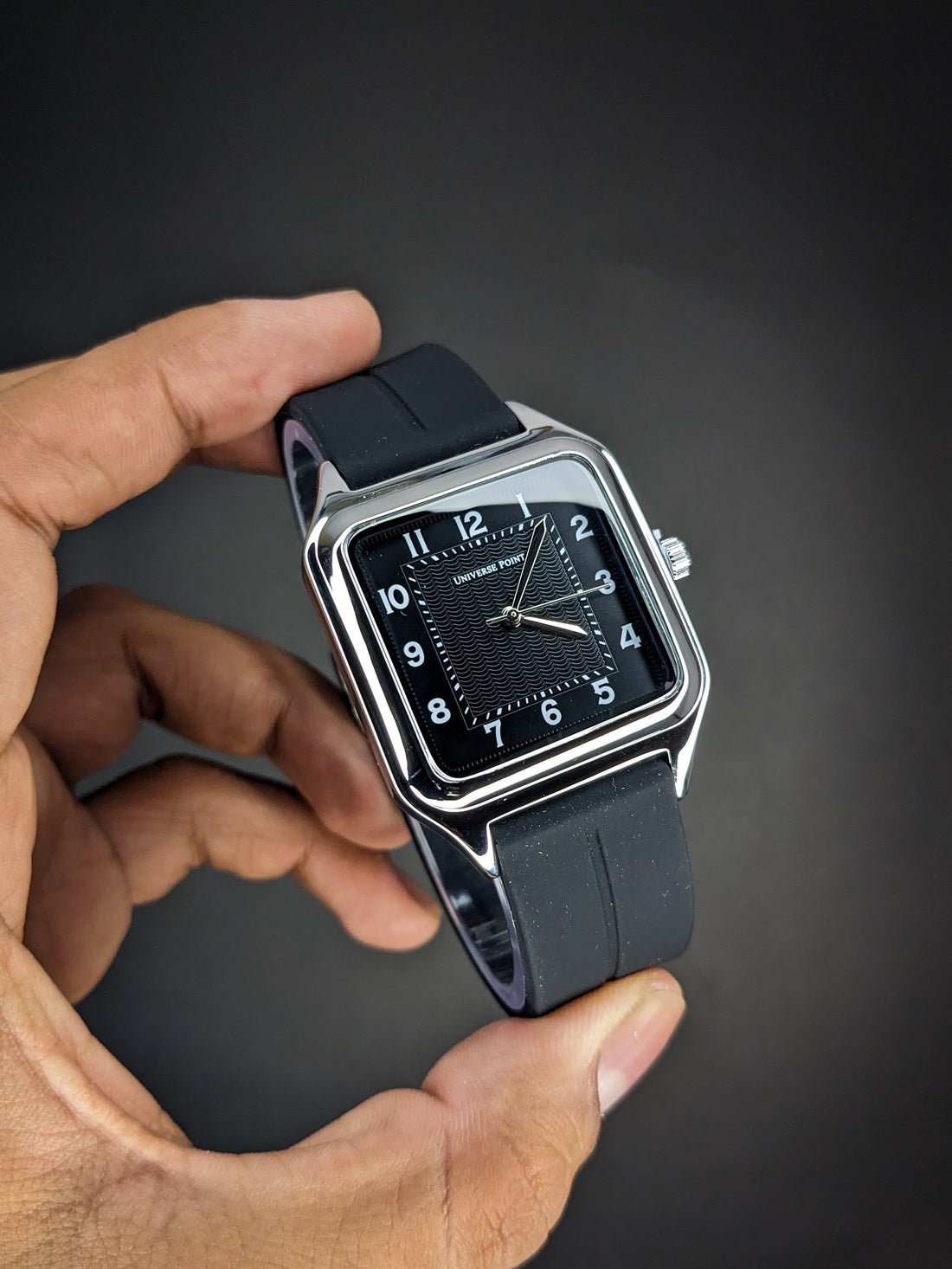 Universe Point Magnetic Watch - Black & Silver