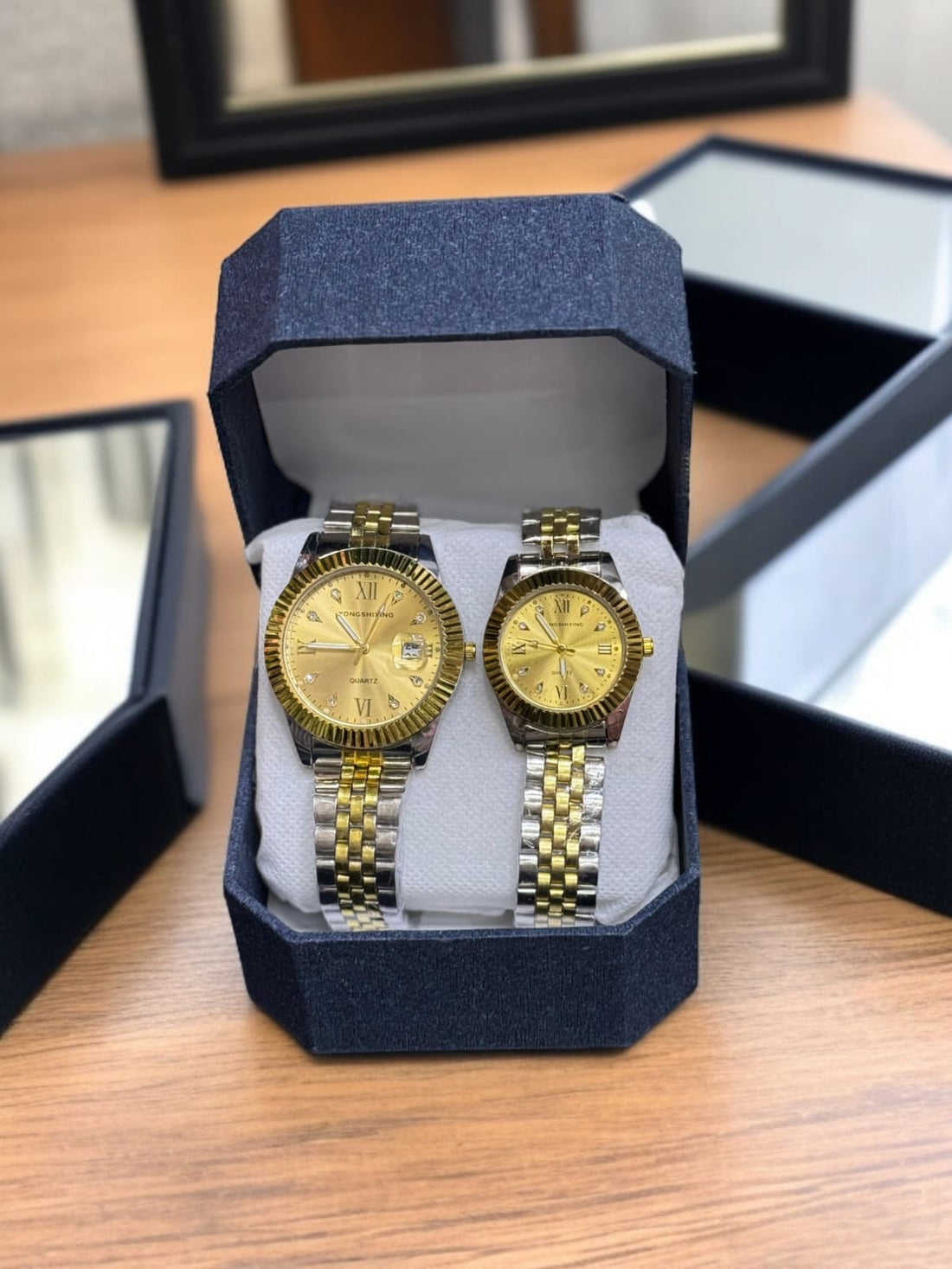 Stylish Quartz Couple Watch Chain strap Design